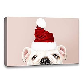 Canvas Wall Art Christmas Santa Claus Decor Painting Artwork for Home Prints Framed - 12x18 inches