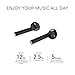 True Wireless Earbuds Mijiaer Bluetooth Headphones with Microphone AptX Stereo Bass Earphones with Charging Case for iPhone, Samsung, Sony, LG, iOS, Android (Black)