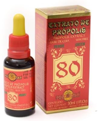 Polenectar Brazil Premium Bee Green Propolis Anti-Bacterial Extract WF80 Wax Free 80 30 ml by Polenectar