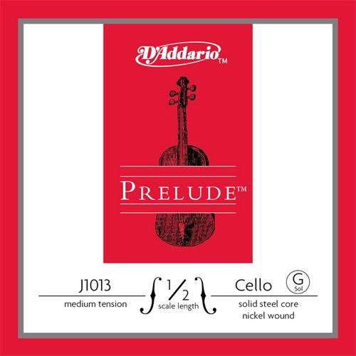 D'Addario Prelude Cello Single G String, 1/2 Scale, Medium Tension