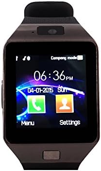 Luckiness Bluetooth Smart Watch Anti-lost Universal Portable Touch Screen Calling Wrist Watch Fitness Watch with Camera for Android Phones like Samsung Huawei Sony LG, with SIM / SD Card Slot, Black