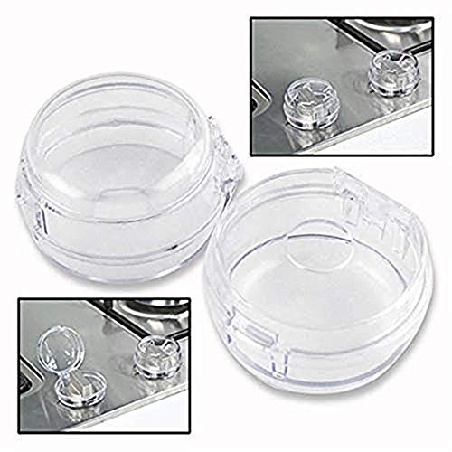 8 Pieces Clear Stove Knob Safety Covers for Gas Stove Child Safety Guards for Burn & Fire Protection, Large Universal Design - Baby Proofing Your Oven Knob Cover & Child Proof Kit - Thumbnail 4