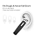 Bluetooth Headset LinkDream Lightweight Handsfree Bluetooth Headset Wireless Earpiece Earbuds 20 hours Playing Time Premium Bass Clear Stereo Sound with Mic for iPhone Android Smart Phones (Black)