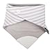 The Original Chewy Teething Bib : Super Absorbent Reversible Bandana Drool Bib For Teething Babies. Food-Grade Silicon Teethers are BPA and Phtalates-Free | Gray Stripes Neckerchew by CHEEKY CHOMPERS