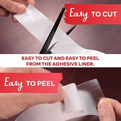 XFasten Clear Double Sided Sticky Tape, Removable, 2Inches x 20Yards