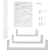 Adorn Home Essentials Floating Shelves Set of 3 with Modern U Shape and Durable Design, Simple Hanging Kit Included (White)
