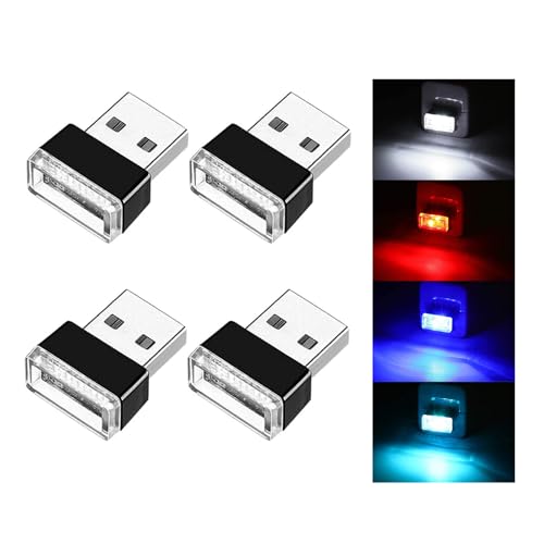 Ziciner 4 USB LED Car Interior Lights