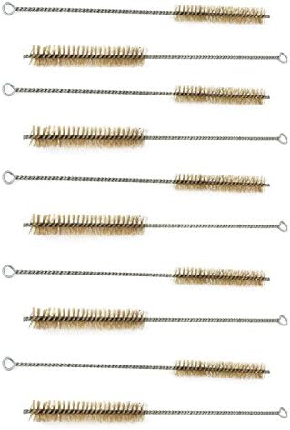 McKay Extra Coarse Brass Bristle Wire Tube Brush: Extra Long Handle for Gun Cleaning & Reaching Inside Pipes, 16 Inch x 1/2 Inch (10 Pack)