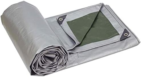 AOHMG Tarps Heavy Duty Waterproof, Weave Car Poly Tarpaulin Rainproof Shed Cloth Reinforced Edges,16.5x29.7ft/5x9m