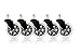 COLIBROX Office Chair Caster Wheels (Set of 5) - Heavy Duty & Safe for All Floors Including Hardwood - Perfect Replacement for Desk Floor Mat - Rollerblade Style w/Universal Fit