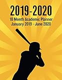 2019 - 2020 - 18 Month Academic Planner - January 2019 - June 2020: Baseball Sunburst Series - Organ by 