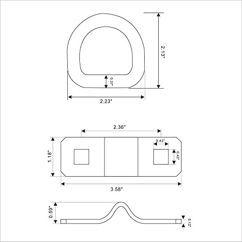 image for Robbor D Ring,Tie Down Anchor 4 Pk Surface Mount Tie Down Ring Heavy D