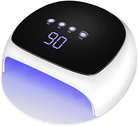Youlanda 52W UV LED Nail Lamp Quick Nail Dryer with Touch Key Automatic Sensor and 4 Timer Settings Large Space Gel Nail Light Curing All Gel Polish