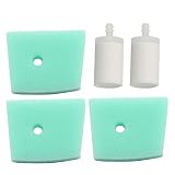 Mckin (Pack of 3 537186301 Air Filter with Fuel Filter fits Husqvarna 123L 223L 322C 322L 322R 323C 323L 323LD 325L 326L 326LX 326LS Trimmer Weed Eater Parts