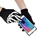 Tatuo 3 Pairs Skeleton Gloves for Women Men - Full Finger Winter Skull Stretch Knitted Mechanic Gloves for Christmas Party Costume - Black
