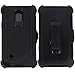 Heavy Duty Defender Impact Rugged with Built-in Screen Protector & Clip Case Cover for Samsung Galaxy Note 4 (Black)
