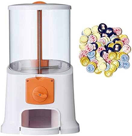Amazon ガチャガチャ 販売用マシン本体 プロモイージー ピクチャーコイン 300枚 付き オレンジ カプセル玩具 おもちゃ