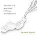 Bluetooth Earbuds,True Wireless Stereo Headphones Kelodo w/Microphone Earphones for Call Noise Cancelling Mini in Ear Magnetic Headset with Long Battery Charging Case for Running Sports White