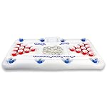 GoPong Pool Party Barge Floating Beer Pong Table with Cooler, White, 6-Feet