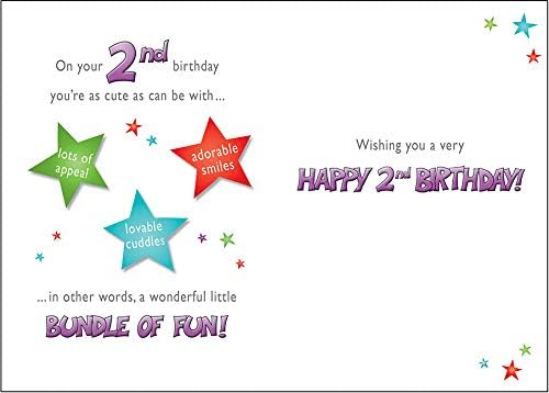Piccadilly Greetings Modern Juvenile Birthday Card Age 2-7 x 5 inches - Image 3