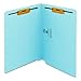 Smead End Tab Fastener File Folder, Shelf-Master® Reinforced Straight-Cut Tab, 2 Fasteners, Letter Size, Blue, 50 per Box (25040)