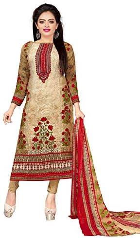 Sanisa Women's Crepe Dress Material