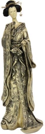 17" Geisha Figurine with Small Bow Kimono