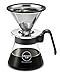 Osaka, Pour Over Coffee Dripper Starter Set, Color Series – Full Brewing Kit For Pourover Coffee Maker Lovers; Carafe, Filter, Measuring Spoon And Drip Tray - 4 Cup (20oz./600ml) Capacity (Black)