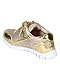 Nature Breeze CD33 Metallic Shimmer Lace Up Lightweight Cross Training Sneaker - Gold