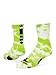 RedLion Maxim Tie Dye Athletic Socks (Neon Green/White - Medium)