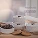 Mason Jar Ceramic Measuring Cups - Stackable Measuring Cups - Measuring Cup Set as Kitchen Gifts - Rustic Measurement Cup for Kitchen Accessories & Decor - A Perfect Holiday Gift Set (White, 4 Pc Set)