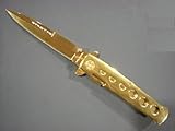 GOLD Milano Handle & Blade Godfather POCKET KNIFE