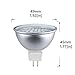 MR16 GU5.3 Blue LED Recessed Light, Aluxcia 5W GU5.3 GX5.3 Bi-Pin Base MR16 Landscape Light AC/DC 12V/24V 120 Degree Beam Angle 50W Halogen Replacement Bulb for Recessed Track Lighting, Blue, 2-Pack