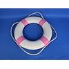 Decorative-White-Lifering-with-Pink-Bands-15-Life-Ring-Decor-Beach-Decor