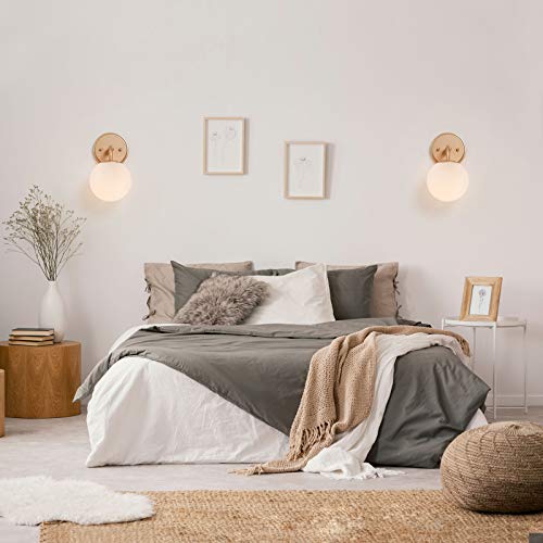 Juego De 2 Apliques De Pared Dorados Estilo Vintage Cuerno De Oro 2