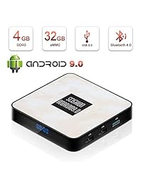 Caja de TV Android HAOSIHD RX4B Android 9.0 con 4 GB de RAM 32 GB ROM RK3328 Quad core, compatible con 4 K Full HD 2,4 GHz WiFi BT 4.0 Smart TV Box