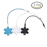 Teenitor 3.5mm headphone splitter, 3 Pieces Octopus 1 to 5 Stereo Audio 3.5 Headphone Splitter Adapter Converter Music Sharing Device Music Hub For All Devices.