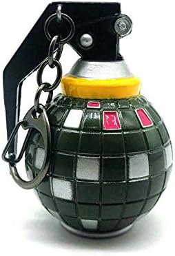 AOLVO Keychain,Creative Fortnite Break Dance Grenade Keyring Accessories for Kids Birthdays Gifts Party Supply (Green)