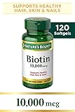 Nature's Bounty Biotin 10,000 mcg, 120 Softgels
