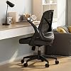 Hbada Office Task Desk Chair Swivel Home Comfort Chairs with Flip-up Arms and Adjustable Height, Black
