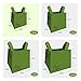 Cesun Square Grow Planter Bag Premium 400G Thickened Fabric Pots 3 Gallon Aeration Fabric Cube with X Stitching Reinforced Handles (3 Gal Green Cube)