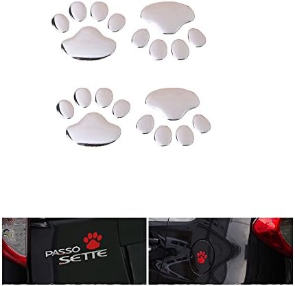 Rebias カーステッカー ステッカー 肉球 4個 セット ペット シール 3d 立体 エンブレム カスタム パーツ カー用品 トヨタ 日産 ホンダ マツダ スズキ 車 シルバー Ns Sti Niku Sv Tarunniketanpublicschool Com