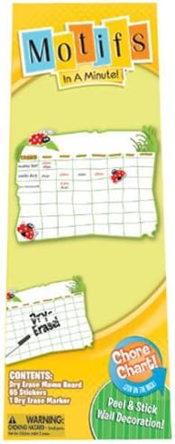 Motifs In A Minute Peel and Stick Dry Erase Chore Chart Wall Applique Square