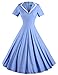 GownTown Women's 1950s Retro Vintage V-Neck Party Swing Dress Cocktail Dress
