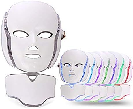 7 Color Led Mask Photon Light Skin Rejuvenation Therapy Facial Skin Mask Led Mask Instrument Color Led Mask Face Neck Face