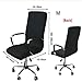 CAVEEN Office Chair Cover Computer Chair Universal Boss Chair Cover Modern Simplism Style High Back Large Size (Chair not Included) Black Medium