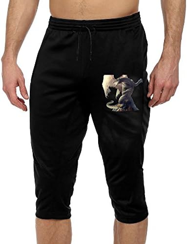 Fantasy Dragon Men Elastic Waist Jogger Cropped Trousers Casual Gym Summer Pants