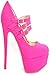 Lolli Couture Triple Strap Platform 6 Inch High Heel
