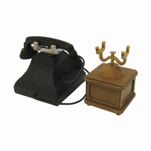 Petit black phone and 1/8 miniature (paper craft) (japan import)