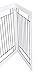 Internet’s Best Traditional Wire Dog Gate | 4 Panel | 30 Inch Tall Pet Puppy Safety Fence | Fully Assembled | Durable MDF | Folding Z Shape Indoor Doorway Hall Stairs Free Standing | White